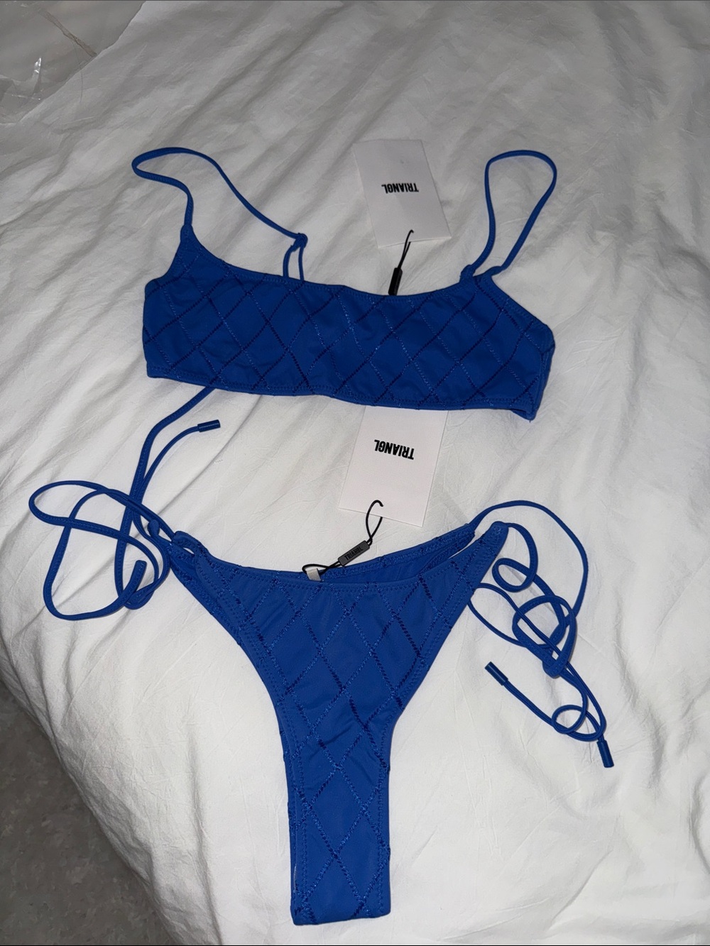 Triangl NWT cobalt blue bikini S top XS bottom
